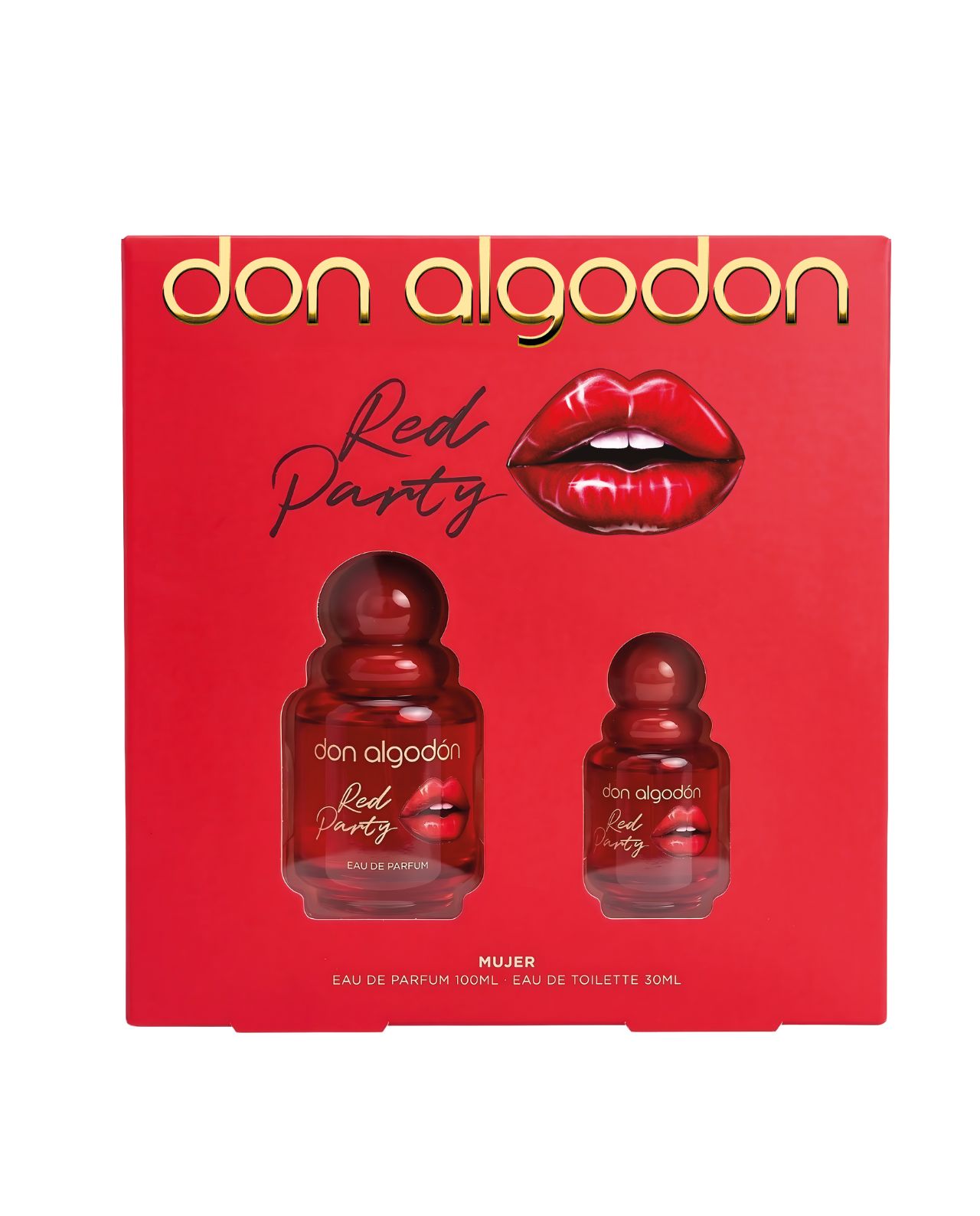 don algodon set eau de parfum red party mujer